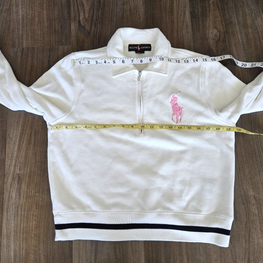 RL BLACK LABEL - Pink Polo Sweatshirt White - Picture 12 of 13